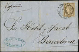 Let CERES DENTELE - 56   30c. Brun, Obl. ADMON DE CAMBIO BARCELONA 010 S. LAC 1876, TB - 1849-1876: Periodo Classico