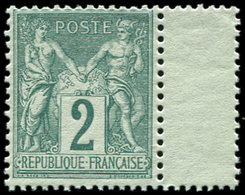 ** TYPE SAGE - 74    2c. Vert, Interp., Bien Centré, TB - 1876-1878 Sage (Type I)