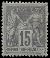 * TYPE SAGE - 77   15c. Gris, Forte Ch. Mais Bien Centré Et TB - 1876-1878 Sage (Type I)