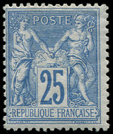 * TYPE SAGE - 79   25c. Bleu, Centrage Courant, Froissure De Gomme, Sinon TB - 1876-1878 Sage (Type I)