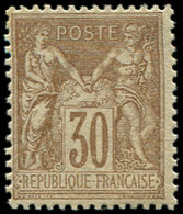 ** TYPE SAGE - 80   30c. Brun-jaune, TB - 1876-1878 Sage (Type I)