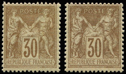 ** TYPE SAGE - 80 Et 80a, 30c. Brun-jaune Et 30c. Brun, TB - 1876-1878 Sage (Type I)