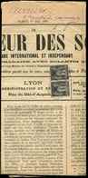 Let TYPE SAGE SUR LETTRES - N°83 PAIRE Obl. Càd Sur Le MONITEUR DES SOIES Lyon Du 1/5/97 Pour Le Dépt Du Gard, Journal D - 1877-1920: Semi Modern Period