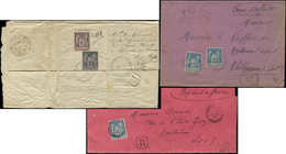 Let TYPE SAGE SUR LETTRES - Papiers D'Affaires Rec., 3 Documents Affr. Différents, TB - 1877-1920: Semi Modern Period