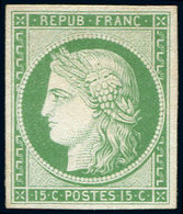 (*) ESSAIS -  2 : 15c. Vert, Papier Carton, TB - Otros & Sin Clasificación