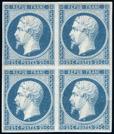 (*) ESSAIS -  10 : 25c. Bleu, Papier Carton, BLOC De 4, TB - Other & Unclassified