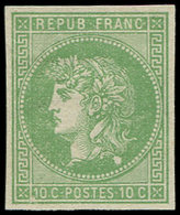 (*) ESSAIS -  1876 : Projet Gaiffe, 10c. Vert-jaune, TB - Otros & Sin Clasificación