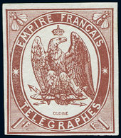 (*) ESSAIS -  Télégraphe 3 : 1f. Brun-lilas, TB - Other & Unclassified