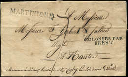 Let LETTRES SANS TIMBRE ET DOCUMENTS DIVERS - MP MARTINIQUE Et COLONIES PAR/BREST S. LAC De St Pierre 1823 Pour Nantes,  - Otros & Sin Clasificación