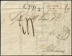 Let LETTRES SANS TIMBRE ET DOCUMENTS DIVERS - MP Encadrée Rouge PRUSSE/PAR/GIVET S. LAC De 1840, R Et TB - Other & Unclassified