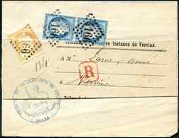 Let OBLITERATIONS PAR DEPARTEMENTS - 2/AISNE N°59 Et 60A PAIRE Obl. GC 4166 S. Imprimé Rec. Local De VERVINS 8/12/73, TT - 1849-1876: Classic Period