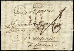 Let OBLITERATIONS PAR DEPARTEMENTS - 24/DOUBS MP Encadrée BESANCON S. LAC De 1787 Pour Barcelone, TB - Other & Unclassified