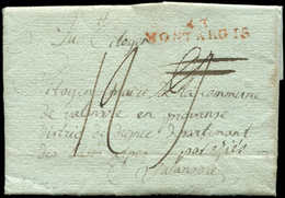 Let OBLITERATIONS PAR DEPARTEMENTS - 43/LOIRET MP Rouge 43/MONTARGIS Sur LAC De 1793, TB - Otros & Sin Clasificación