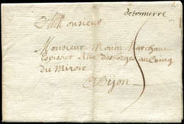 Let OBLITERATIONS PAR DEPARTEMENTS - 83/YONNE MP Manuscrite "Detonnerre" Sur LAC De 1740, TTB - 1849-1876: Periodo Clásico