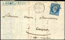 Let COMTE DE NICE - Oblitérations Sur Timbres Français N°14 20c. Bleu, Obl. PC 1442 Sur LAC, Càd T15 27/5/62, Combinaiso - 1849-1876: Periodo Clásico