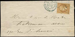 Let LETTRES DE PARIS - N°21 Obl. ETOILE BLEUE 11 Sur LSC Incomplète, Càd BLEU R. St Honoré 31/12/6(3), TB - 1849-1876: Periodo Clásico