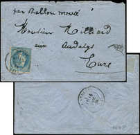 Let BALLONS MONTES - N°29B Obl. Càd T17 DOUAI 13/10/70 S. Env., Arr. LES ANDELYS 16/10, PLI CONFIE Du WASHINGTON, TB - War 1870