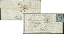 Let BALLONS MONTES - N°37 Obl. Etoile 25 S. DEPECHE BALLON N°10, Càd R. Serpente 30/11/70, Arr. PAU 3/12, TTB. LE JULES  - War 1870