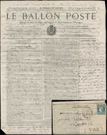 Let BALLONS MONTES - N°37 Obl. Etoile S. BALLON POSTE N°6, Càd Avec Section 5/3 9/12/70, Arr. TOULON 21/12, TB. LE Gal R - War 1870