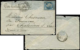 Let BALLONS MONTES - N°29A Obl. Etoile 14 S. Env., Càd R. De Strasbourg 31/12/70, Arr. CHALONNES, TB - War 1870
