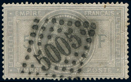 LETTRES ET OBLITERATIONS D'ALGERIE - N°33 Obl. GC 5005 D'ALGER, Restauré, B/TB - 1849-1876: Classic Period