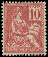 ** EMISSIONS DU XXème SIECLE - 112   Mouchon, 10c. Rose, Bien Centré, TB - Unused Stamps