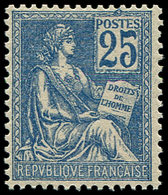 ** EMISSIONS DU XXème SIECLE - 118   Mouchon, 25c. Bleu, Nuance Foncée, Très Bien Centré, TB - Unused Stamps