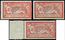 ** EMISSIONS DU XXème SIECLE - 119   Merson, 40c. Rouge Et Bleu, 3 Ex., TB - Unused Stamps