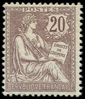 ** EMISSIONS DU XXème SIECLE - 126   Mouchon Retouché, 20c. Brun-lilas, Bon Centrage, TB - Unused Stamps