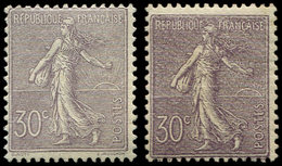 * EMISSIONS DU XXème SIECLE - 133 Et 133a, 30c. Lilas Et Violet Foncé, TB - Unused Stamps
