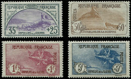 * EMISSIONS DU XXème SIECLE - 152/55 1ère Série Orphelins, N°152/54 Bon Centrage, N°155 Centrage Parfait, Frais Et TB - Unused Stamps