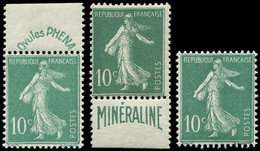 ** EMISSIONS DU XXème SIECLE - 188, 188A, 188B, TB - Unused Stamps