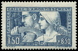 ** EMISSIONS DU XXème SIECLE - 252b  Le Travail, 1f.50 + 8f.50, T III, TB - Unused Stamps