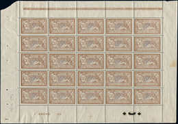 ** TIMBRES EN FEUILLES - 120   Merson, 50c. Brun Et Gris, PANNEAU De 25, 6 Ex. Adh., Bon Centrage, TB - Hojas Completas