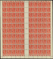 ** TIMBRES EN FEUILLES - 243   Berthelot, 90c. Rouge, FEUILLE De 100 Pliée, CD 2/10/29, TB - Hojas Completas