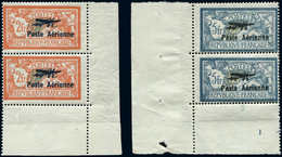 ** POSTE AERIENNE - 1/2 2f. Et 5f, Salon De Marseille, PAIRES Cdf Décentrées, Sinon TB - 1927-1959 Mint/hinged