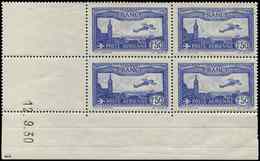 ** POSTE AERIENNE - 6b  Vue De Marseille, 1f.50 Outremer VIF, BLOC De 4 CD 12/9/30, TB - 1927-1959 Mint/hinged