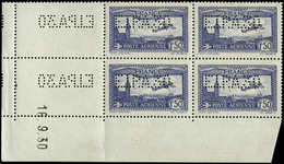 ** POSTE AERIENNE - 6c  1f.50 Outremer, E.I.P.A., BLOC De 4 CD 16/9/30, Infime Ch. Sur Un Bord, TB - 1927-1959 Nuevos