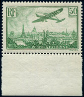 ** POSTE AERIENNE - 14  50f. Vert-jaune, Bdf, Frais Et TTB - 1927-1959 Mint/hinged