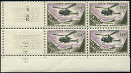 ** POSTE AERIENNE - 37  1000f. Alouette, BLOC De 4 CD 31/12/57, TB - 1927-1959 Mint/hinged