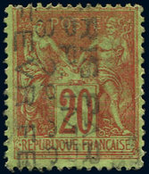 (*) PREOBLITERES - 6   Sage, 20c. Brique Sur Vert, Surcharge 4 Lignes 28 FEVR, Défx, B/TB. C - 1893-1947