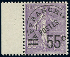 ** PREOBLITERES - 47  Semeuse Lignée, 55c. S. 60c. Violet, Bdf, Très Bon Centrage, TTB - 1893-1947