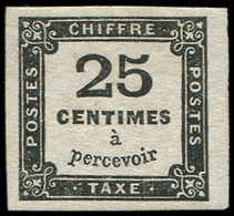 * TAXE - 5   25c. Noir T I, TB - 1859-1959 Usados