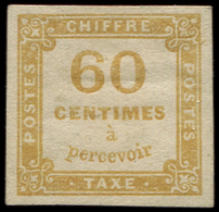 * TAXE - 8   60c. Jaune-bistre, Forte Ch., TB - 1859-1959 Used