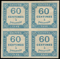 * TAXE - 9   60c. Bleu, BLOC De 4, TB - 1859-1959 Used