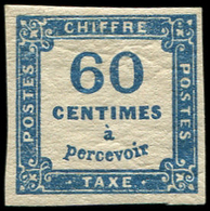 * TAXE - 9a  60c. Bleu TRES Foncé, Infime Rousseur Dans Un Angle, Sinon TB - 1859-1959 Usados