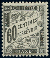 ** TAXE - 21  60c. Noir, Très Bien Centré, TB. Br Et M - 1859-1959 Used