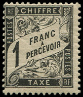 * TAXE - 22   1f. Noir, Ch. Un Peu Forte, TB - 1859-1959 Used