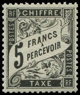 ** TAXE - 24   5f. Noir, Grande Fraîcheur, Superbe. J - 1859-1959 Usados