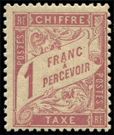 * TAXE - 39   1f. Rose Sur Paille, TB - 1859-1959 Used